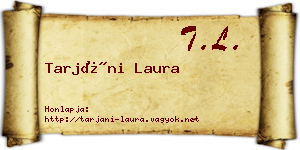 Tarjáni Laura névjegykártya